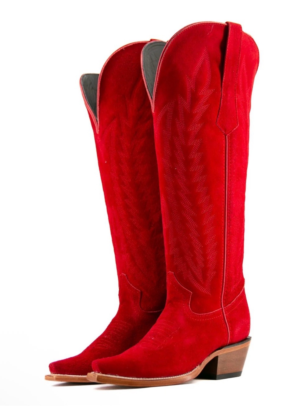 Rock’em Gia Red Suede Tall Cowgirl Boots - Picture 2 of 10